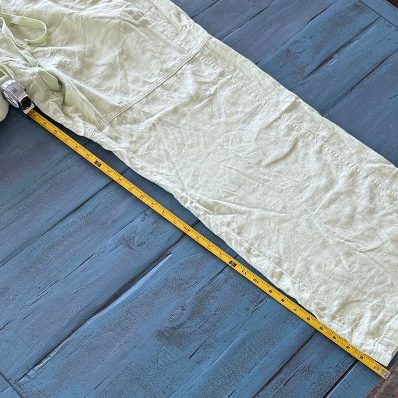 Anthropologie Pilcro Linen Beach Cargo Pants, Mint Green, Size Large, NWT - Picture 8 of 10
